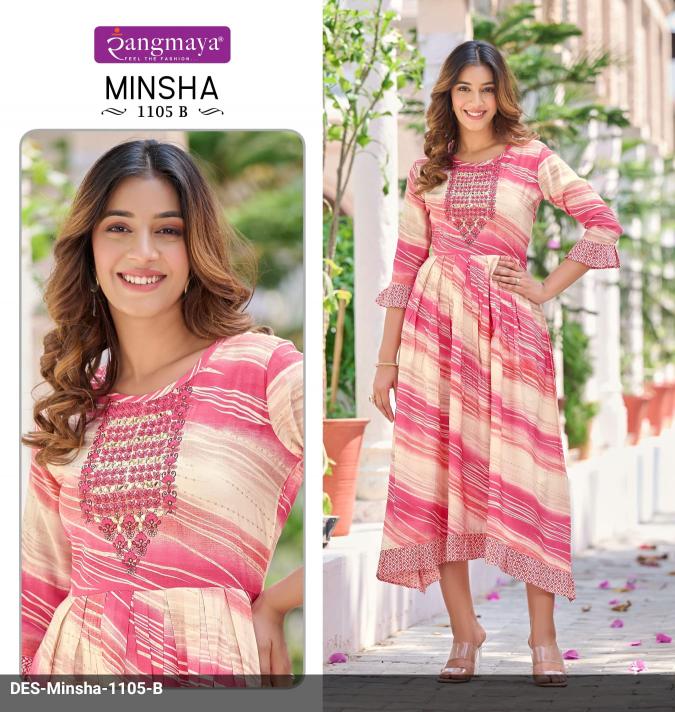 Rangmaya Minsha long kurti online shopping india