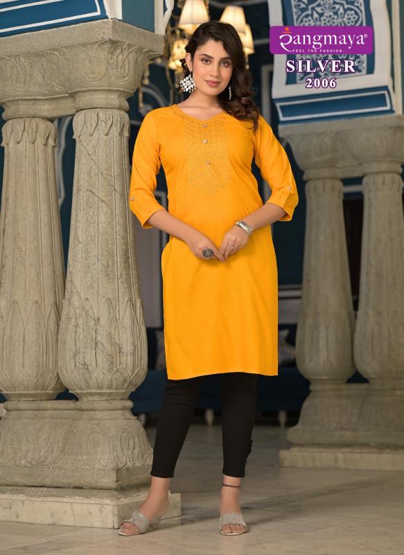 Rangmaya Silver Vol 20 Rayon Kurti Wholesale Catalog