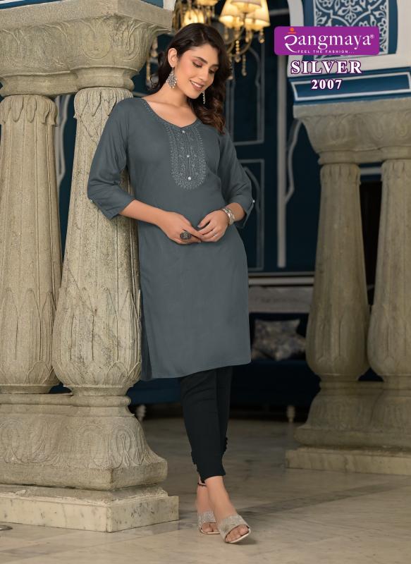 Rangmaya Silver Vol 20 Rayon Kurti Wholesale Catalog