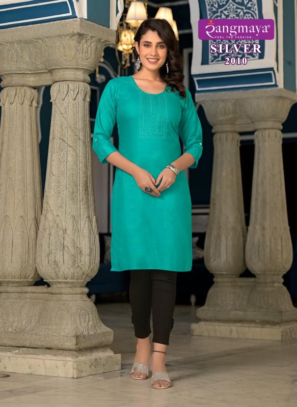 Rangmaya Silver Vol 20 Rayon Kurti Wholesale Catalog