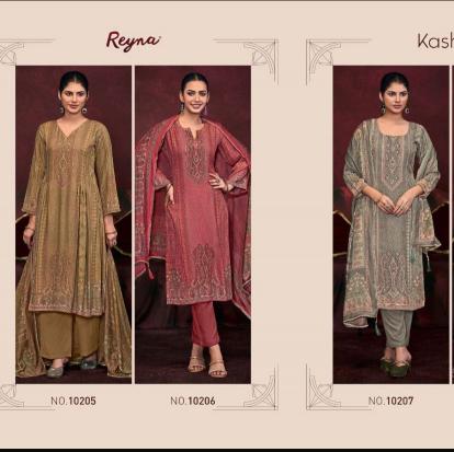 Reyna Kashish Premium Pure Pashmina Salwar Kameez Wholesale Catalog