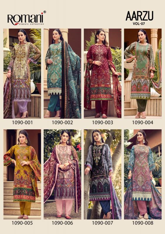 Romani Aarzu Vol 7 wholesale salonki dress material