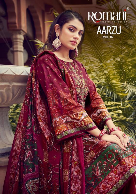 Romani Aarzu Vol 7 wholesale salonki dress material