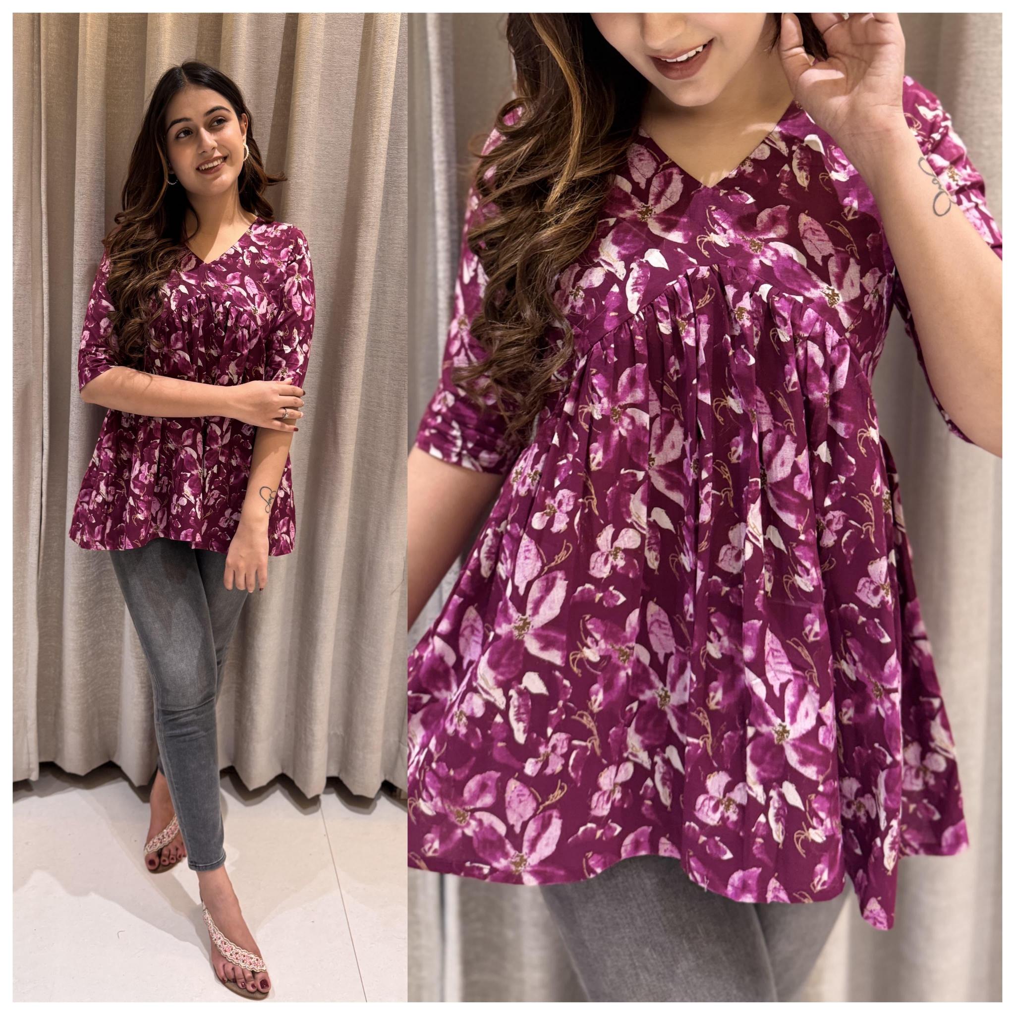 Sabella Cotton V Style peplum top Wholesale Catalog