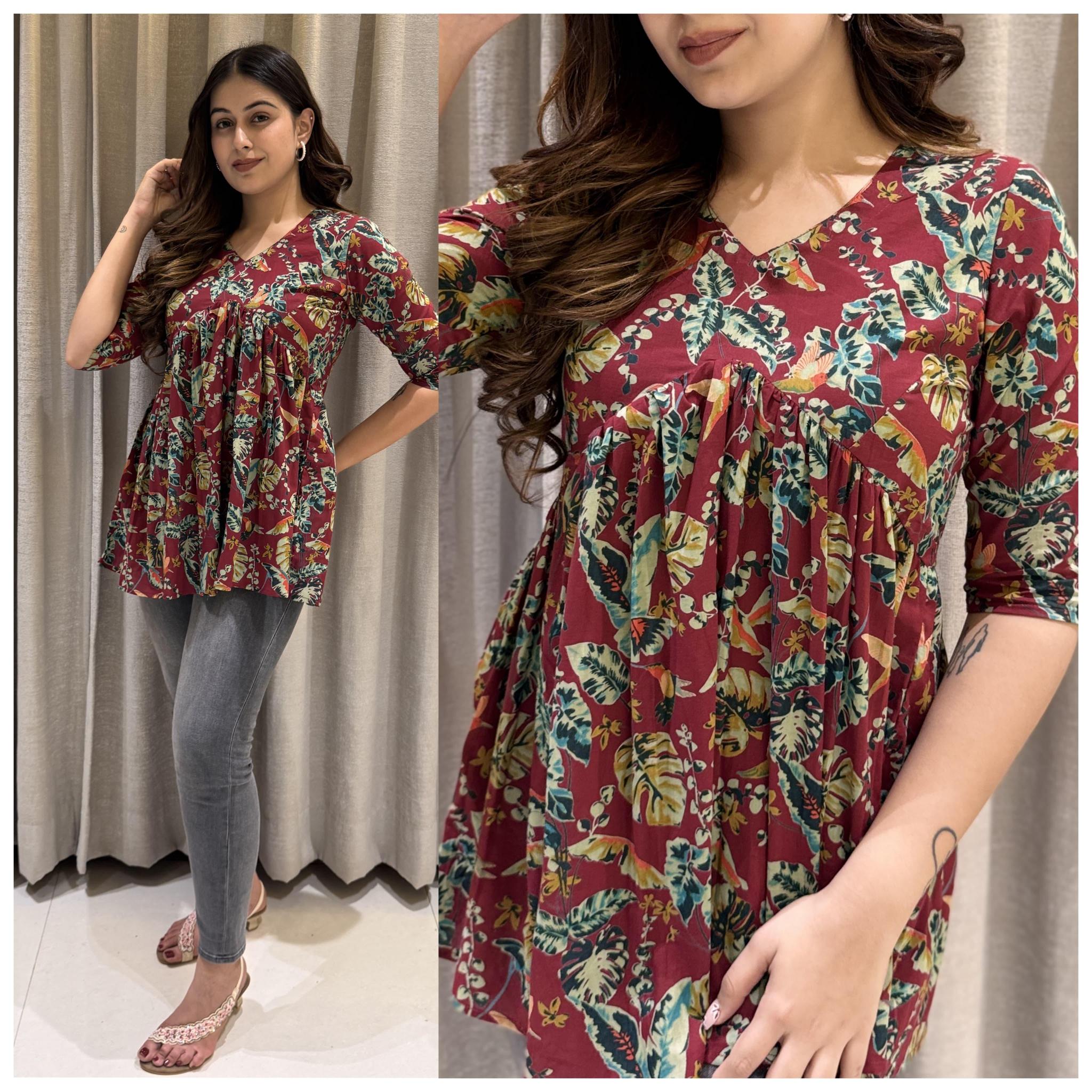 Sabella Cotton V Style peplum top Wholesale Catalog