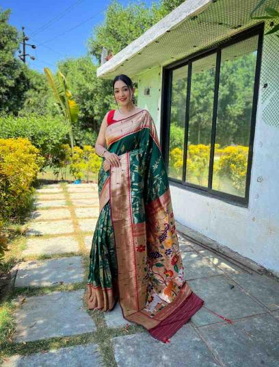 Sabella KC 3060 Soft Designer paithani sarees and fabrics buy online india