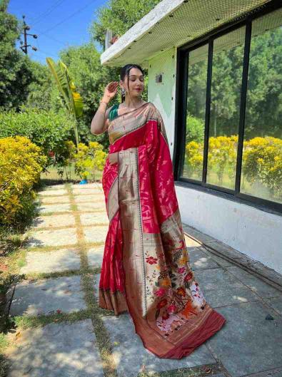 Sabella KC 3060 Soft Designer paithani sarees and fabrics buy online india