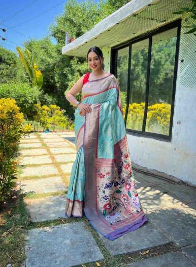 Sabella KC 3060 Soft Designer paithani sarees and fabrics buy online india