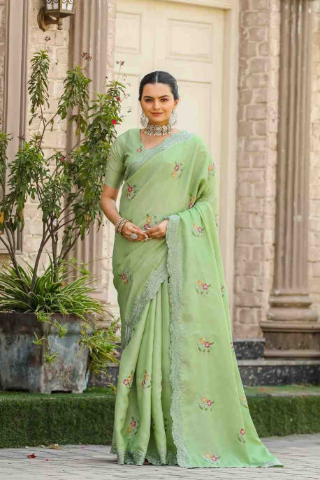 Sabella Kc 3062 Fancy Soft Cotton Embroidered Sarees online india