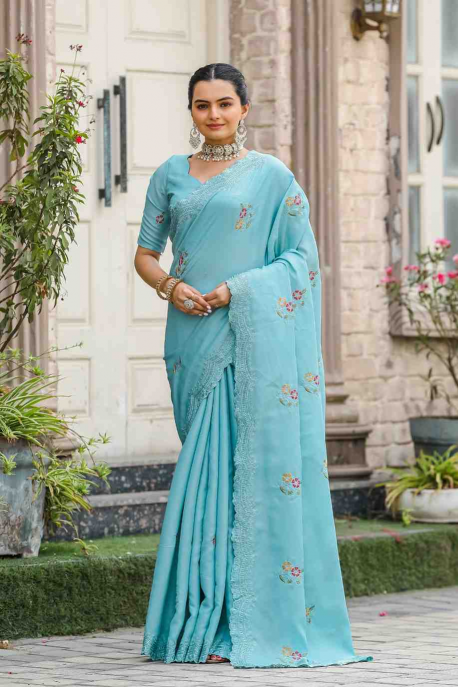 Sabella Kc 3062 Fancy Soft Cotton Embroidered Sarees online india