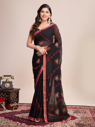 Sabella Maahi 161 Embroidery Worked Georgette famous saree places in india