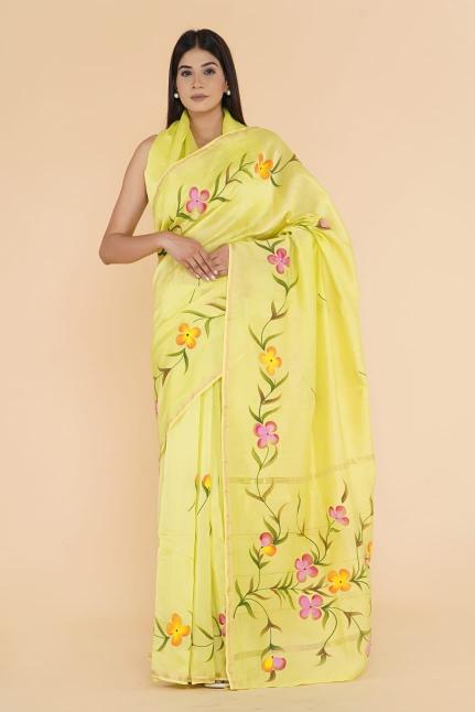 Sabella Md Arpita Soft Organza latest laxmipati printed sarees in india