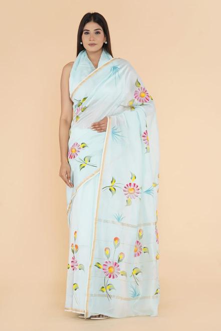 Sabella Md Arpita Soft Organza latest laxmipati printed sarees in india