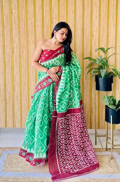 Sabella Md Sita B Linen Silk digital india saree