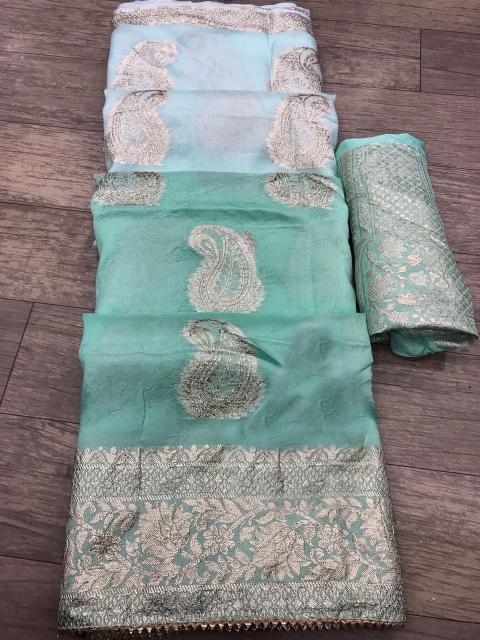 Sabella Pure Russian Silk silver zari saree online india