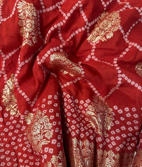 Sabella Rich and premium Rich and premium moonga soft silk bandhani saree online shopping india