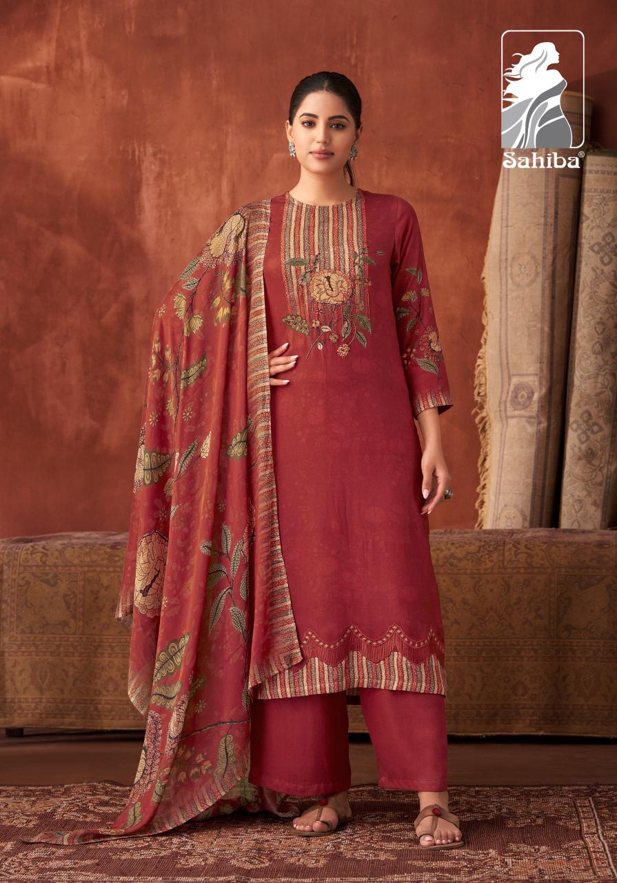 Sahiba Shenaz Unique Muslin Silk Digital Printed Salwar Kameez Wholesale Catalog