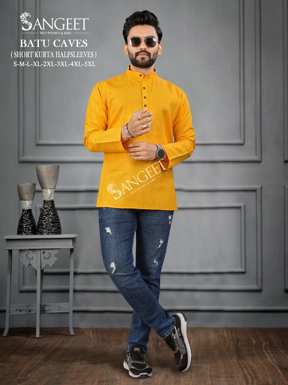 Sangeet Batu Caves Full Sleeves 1 Cotton Mens T Shirt