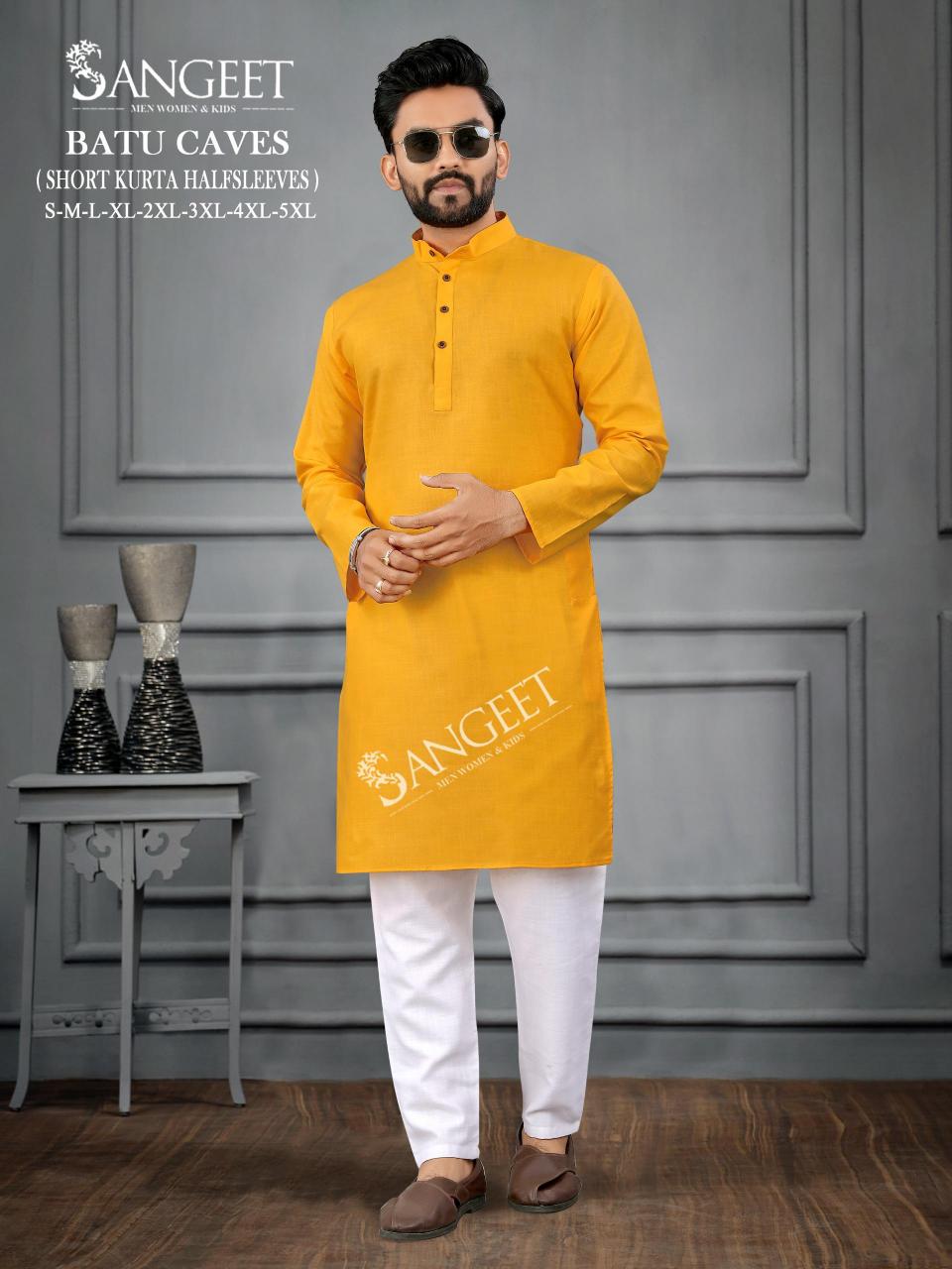 Sangeet Batu Caves Long Kurta Vol 1 Cotton Mens kurti importers from india