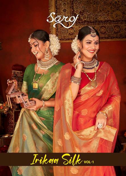 Saroj Irikaa silk vol.1 Soft  simmer silk saree in surat with price wholesale