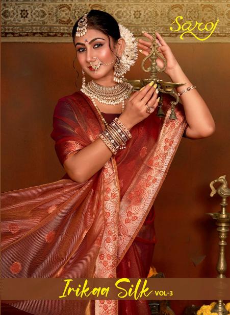 Saroj Irikaa silk vol.3 Soft  simmer silk saree in surat with price wholesale 