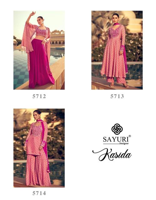 Sayuri Kasida Premium Chinon Silk Salwar Suits Wholesale Catalog