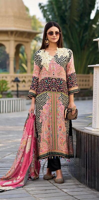 Shree Fabs Kt 114 Maslin Digital Printed pakistani wholesale suits india