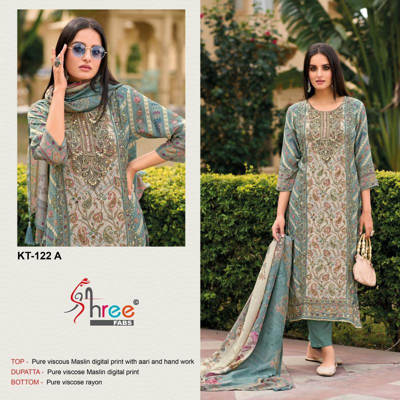 Shree Fabs Kt 122 Digital Printed designer pakistani suits wholesale