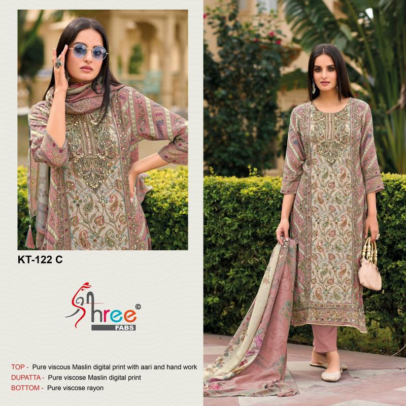 Shree Fabs Kt 122 Digital Printed designer pakistani suits wholesale