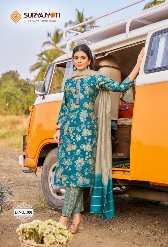 Suryajyoti Nayantara Vol-1 – Kurti Pant With Dupatta - Wholesale Catalog