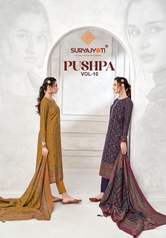 SuryaJyoti Pushpa Vol-10 – Dress Material - Wholesale Catalog