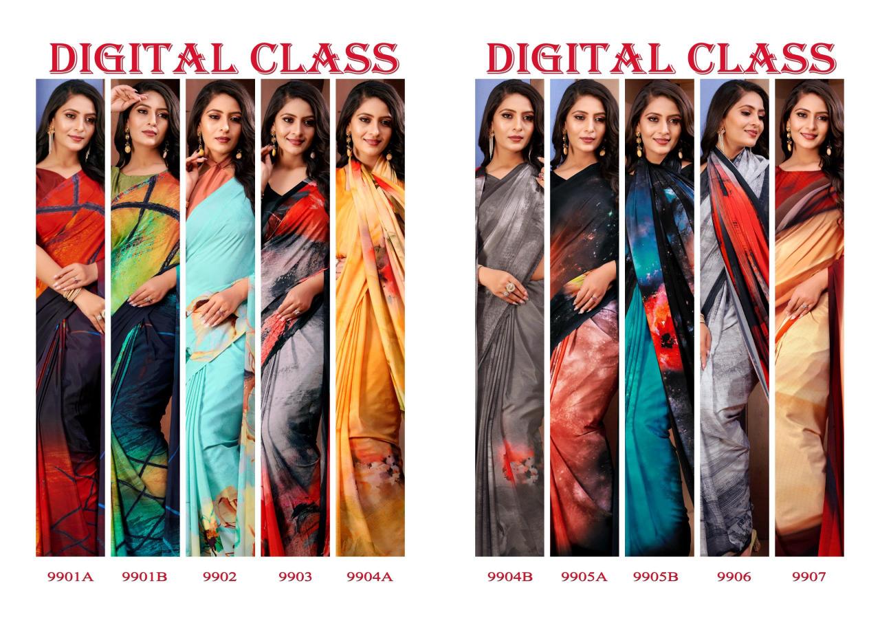 Sushma Digital Classy Crape Sarees Wholesale Catalog