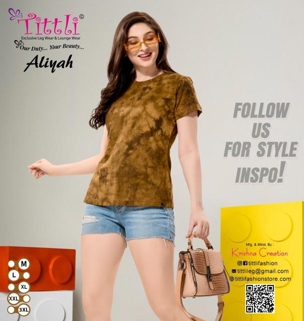 Tittli Aliyah Ladies Night T Shirt Wholesale catalog