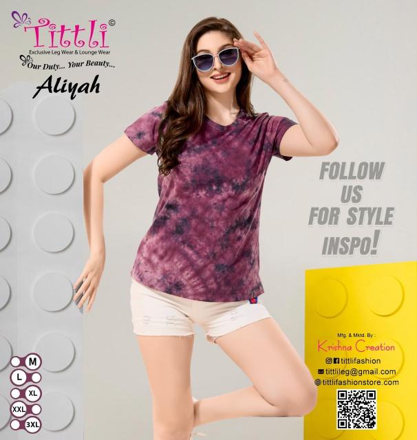 Tittli Aliyah Ladies Night T Shirt Wholesale catalog