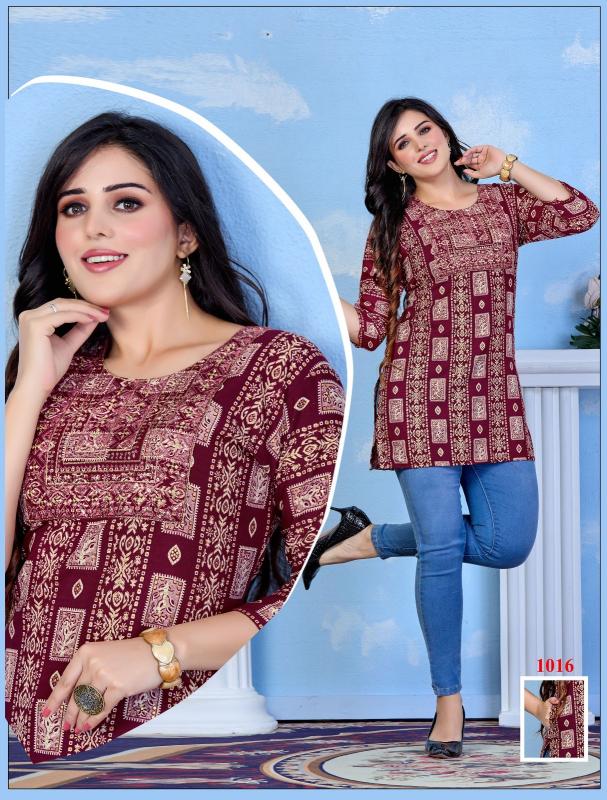 Trendy Beauty Rocks asymmetric Short kurtis online india