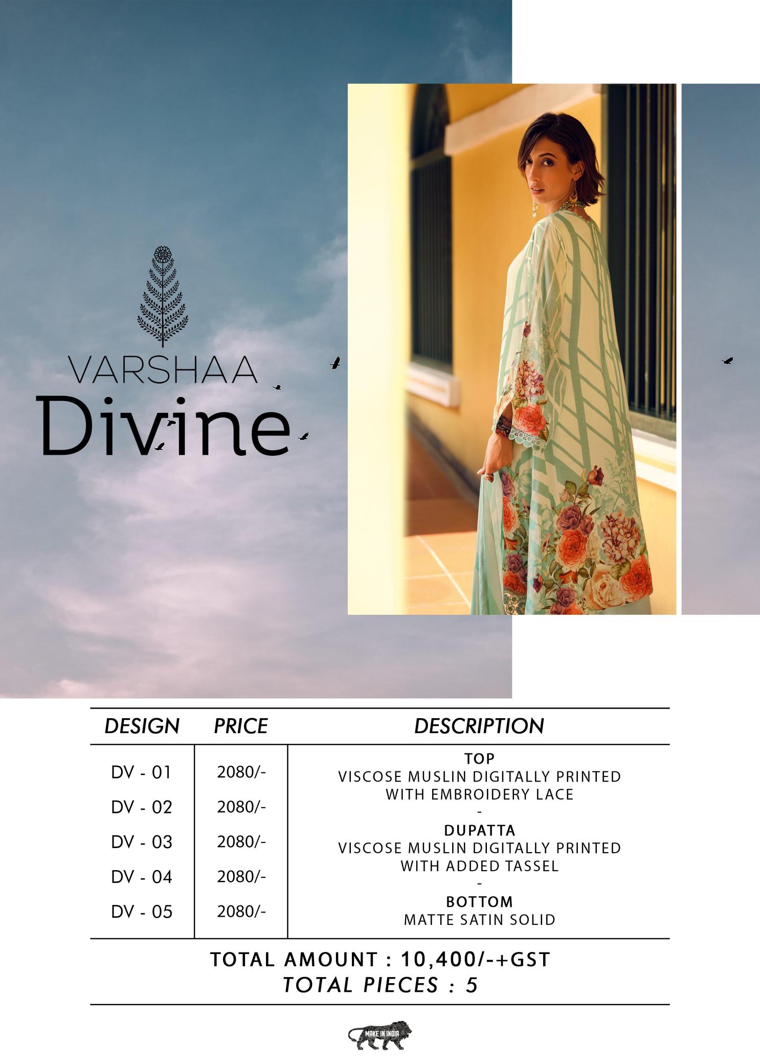 Varsha Divine designer salwar kameez at wholesale price