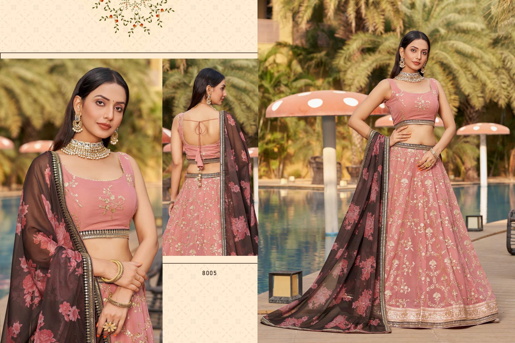 Zeel Clothing Golden Palm lehenga wholesalers in chandni chowk