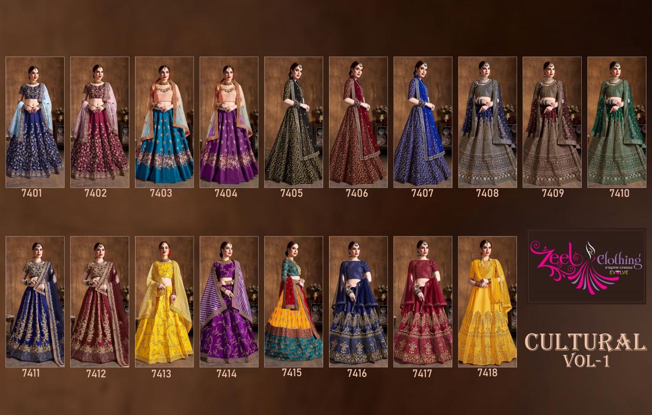 Zeel Cultural Vol 1 different lehenga wholesale