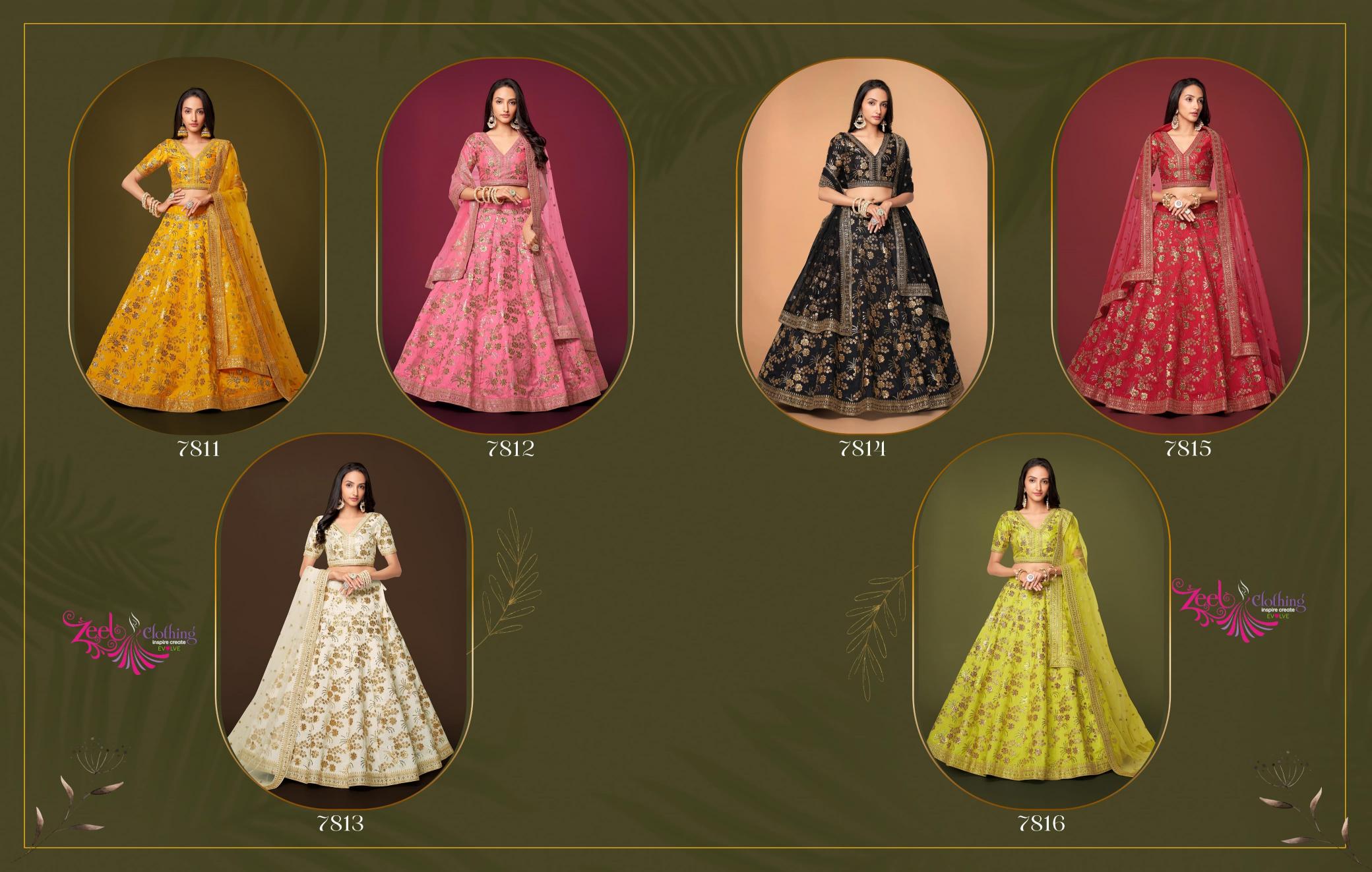 Zeel The Modern Vibes Vol 2 Designer Silk Lehenga wholesale market in kolkata