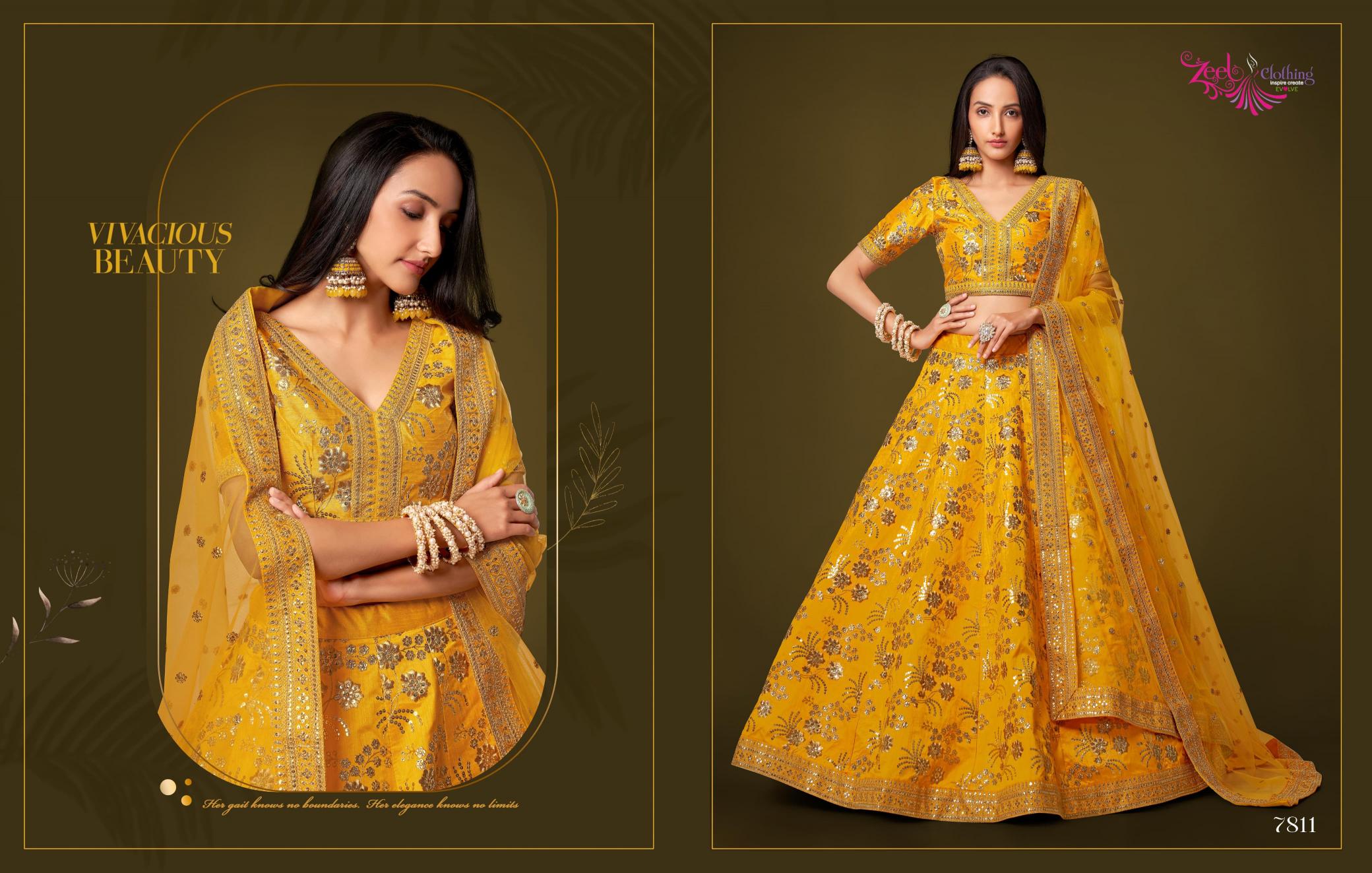 Zeel The Modern Vibes Vol 2 Designer Silk Lehenga wholesale market in kolkata