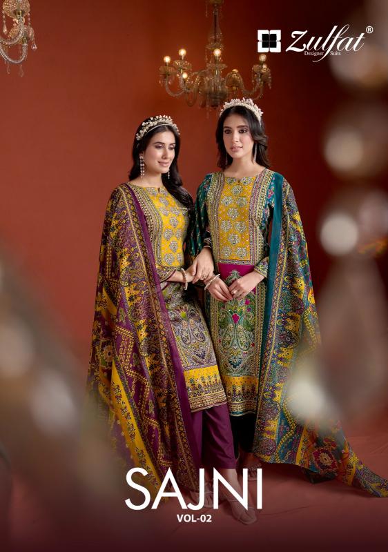 Zulfat Sajni Vol 2 ladies dress material wholesalers in dadar