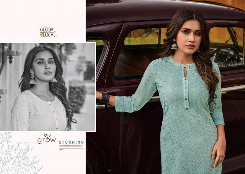 100 Miles Grow Rayon Chikan Lakhnavi Kurti Wholesale Catalog