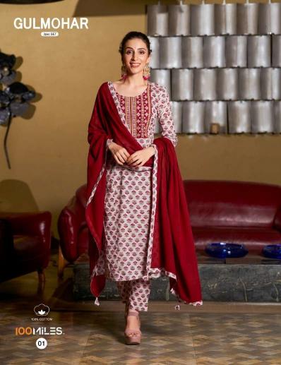 100 Miles Gulmohar kurti low price wholesale market in india