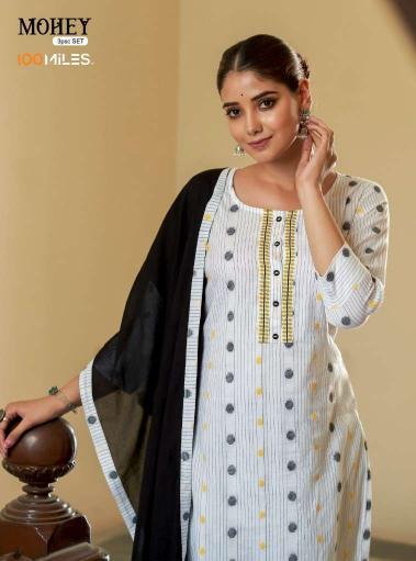 100 Miles Mohey white cotton kurtis online india