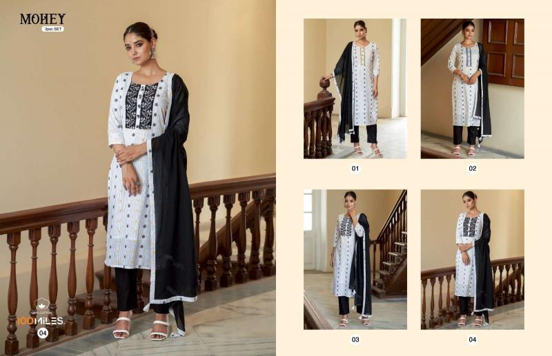 100 Miles Mohey white cotton kurtis online india