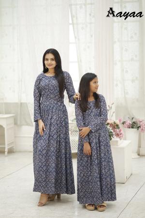 Aayaa Divisha Vol 2 Combo Of Mother And Daughter Gown anarkali kurtis wholesale online