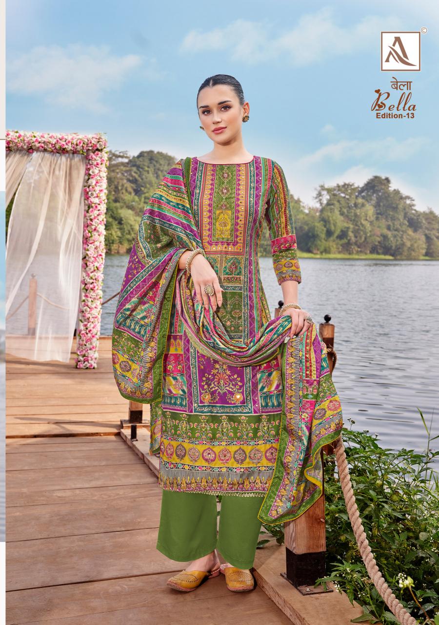 Alok Bella Vol 13 Catalog dress material wholesale price in india