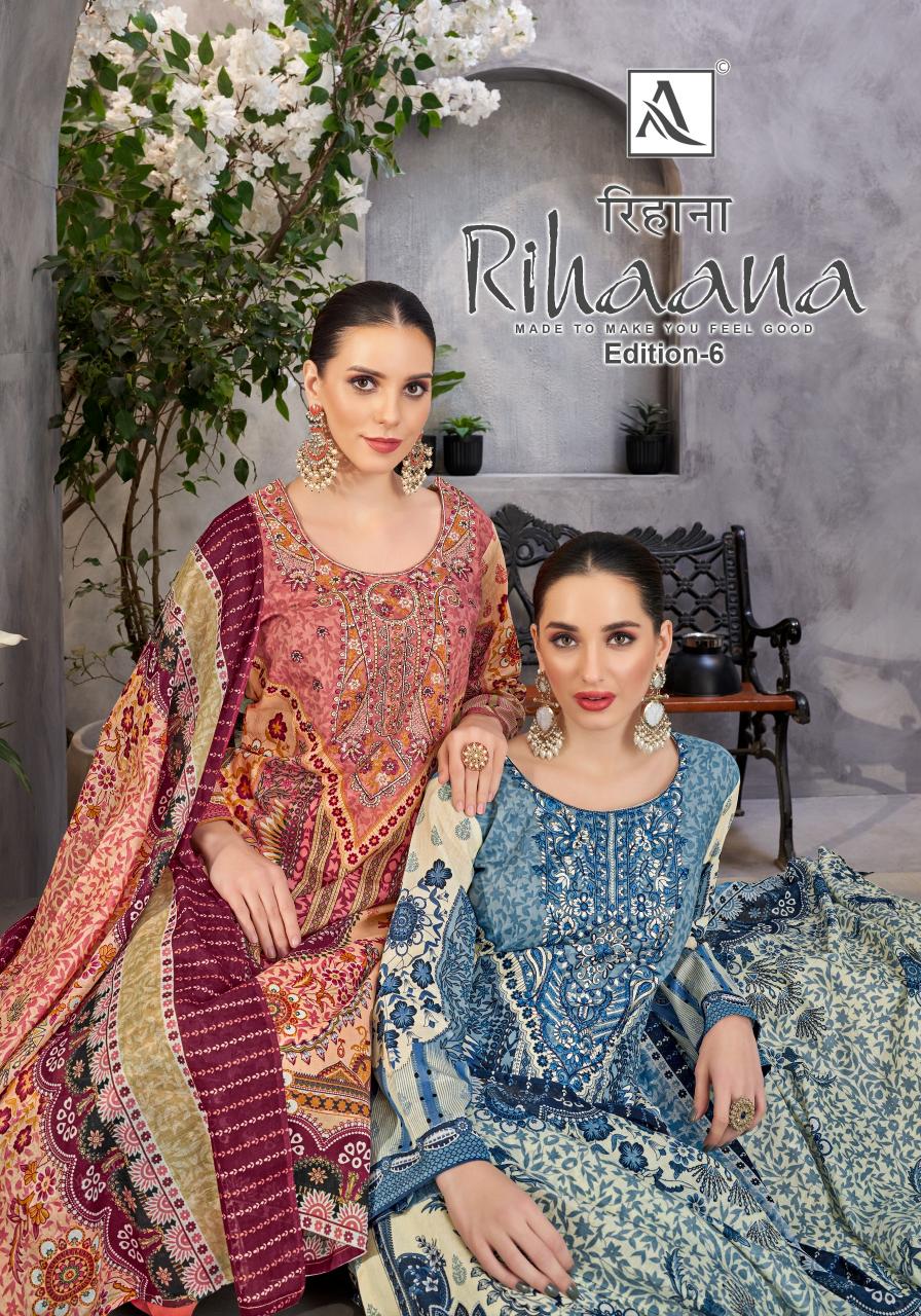 Alok Rihaana Vol 6 Dress Materials Wholesale Catalog