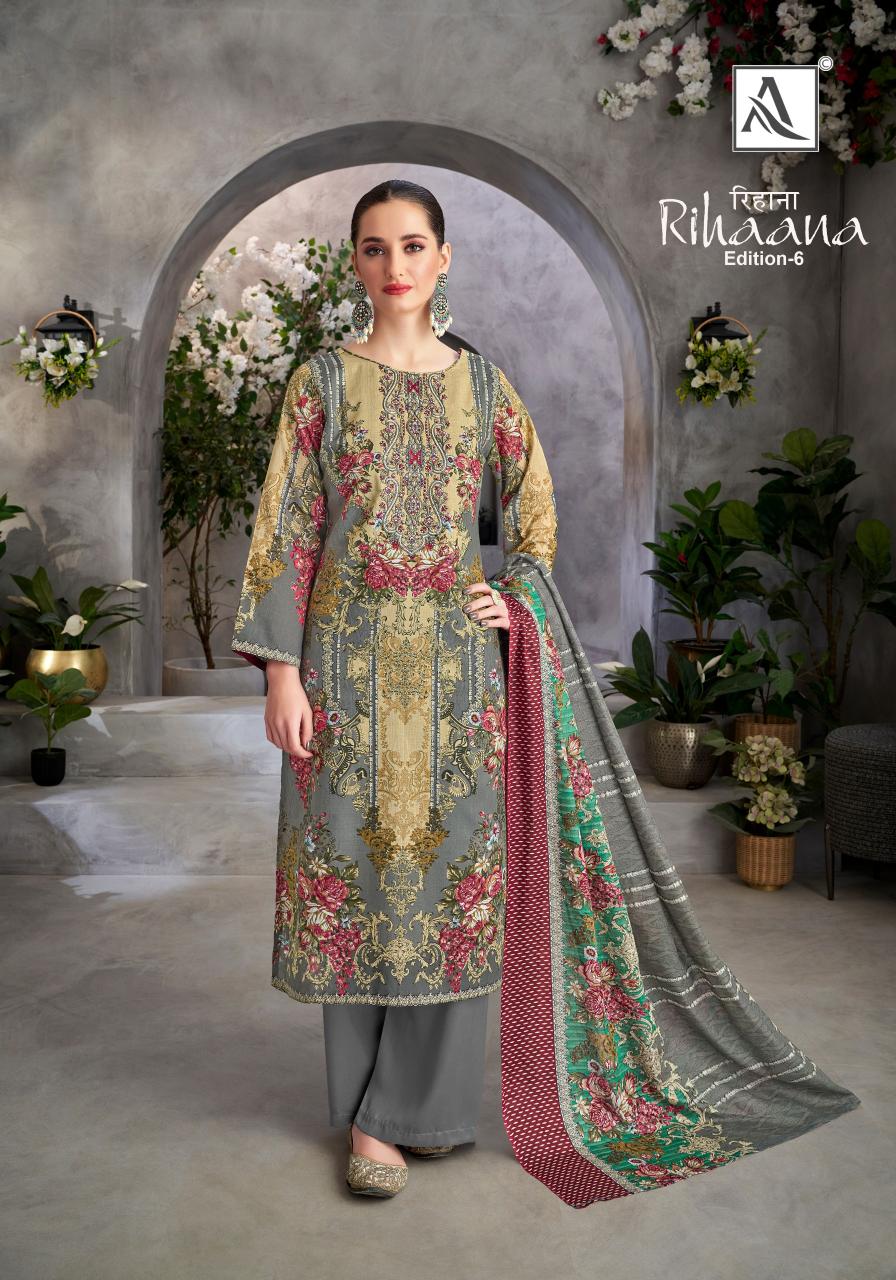 Alok Rihaana Vol 6 Dress Materials Wholesale Catalog