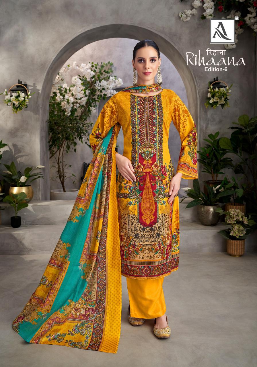 Alok Rihaana Vol 6 Dress Materials Wholesale Catalog